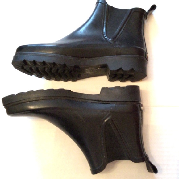 Ralf Lauren Polo Sport Black Rubber Ankle Rain Boots - Picture 3 of 7